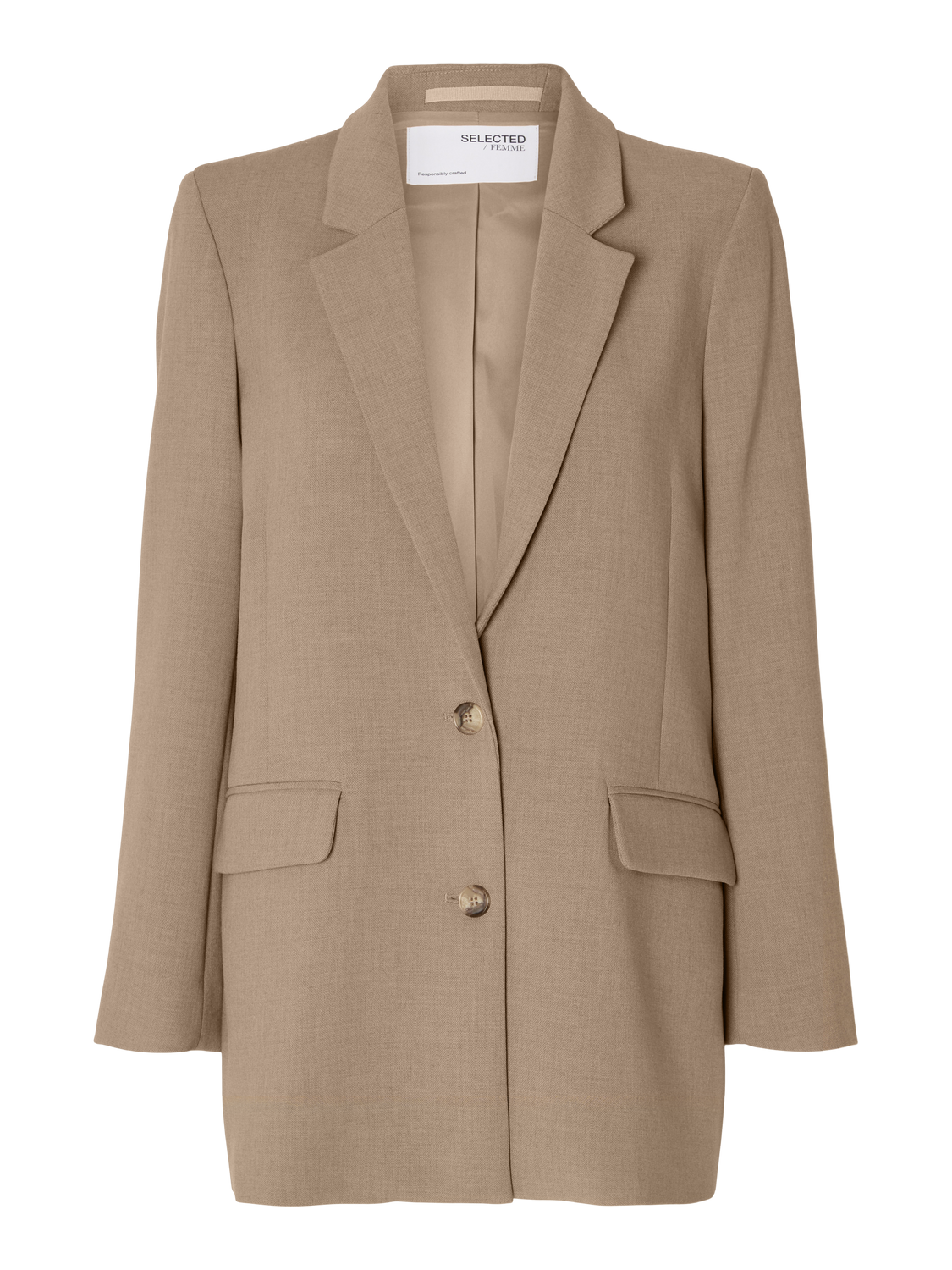 Rita relaxed Blazer - Brun/ Camel